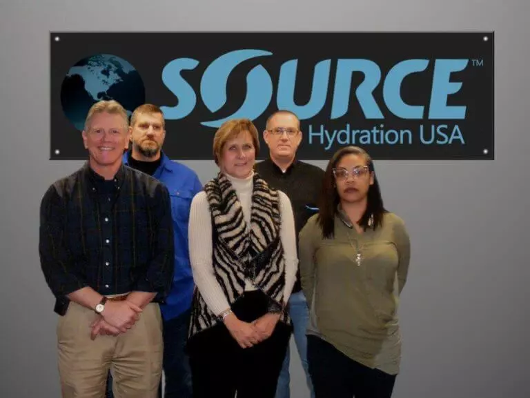 Source Hyration USA Team (ltr): Steve White, Steve Alt, Gina Brogan, Ahron McNaughton, Heather Scott